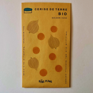 Les semences biologiques de Cerises de terre de type GOLDEN HUSK de la ferme les bons plans sont prêtes quand elles tombent parterre