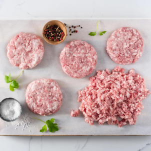 Galettes de burger de porc